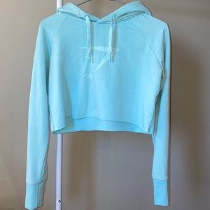 Gymshark Cropped Hoodie - Light Blue